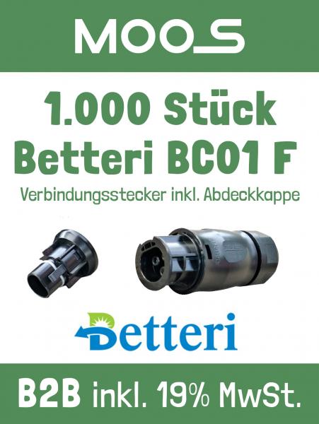 1.000 x Betteri BC01F, Buchse (female), AC 3-polig, IP67